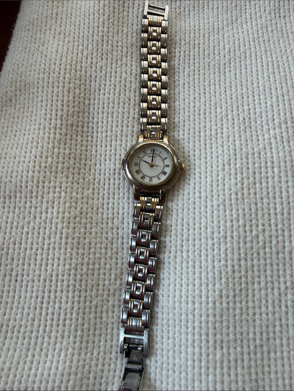 Seiko Two-Tone Silver and Gold Women's Bracelet Watch